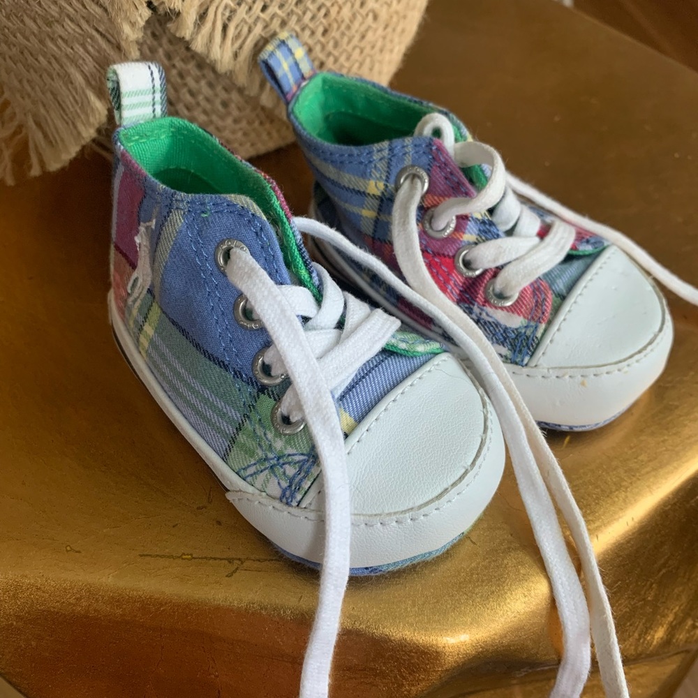 Ralph Lauren high top plaid Sneaker